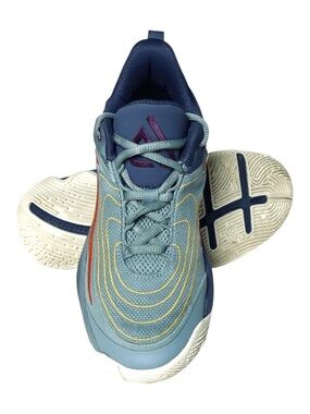 Nike Giannis Immortality 4 Denim Turquoise/Navy/Gold Sneakers Sz 3.5Y